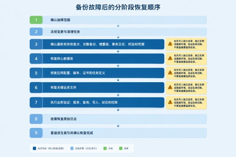 恢复时先恢复关键数据,再恢复历史日志配图