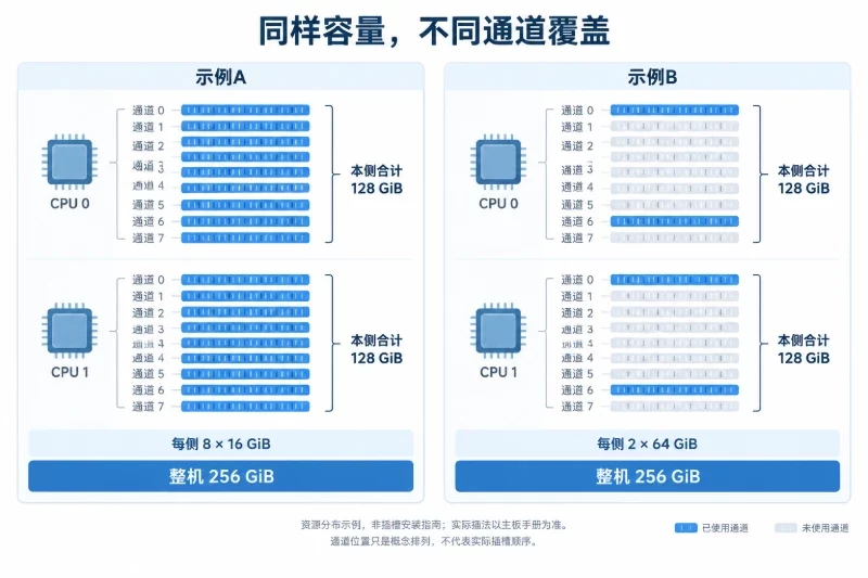 二、按固定顺序核对硬件/2. 核对每个 CPU 插槽的内存配图