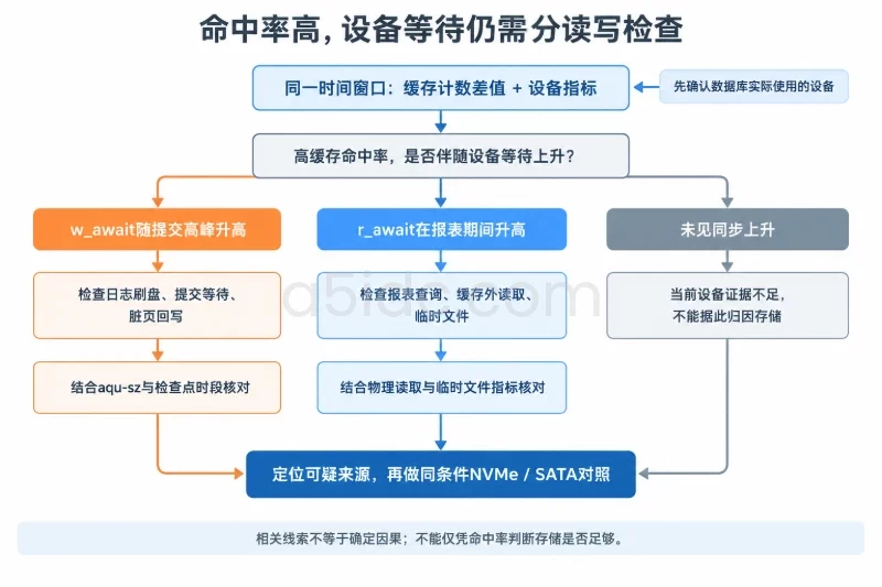 第二步：同时观察设备延迟和队列配图