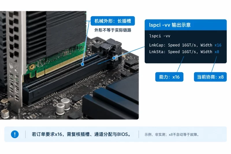 二、按固定顺序核对硬件/4. 核对PCIe设备的数量与实际链路配图