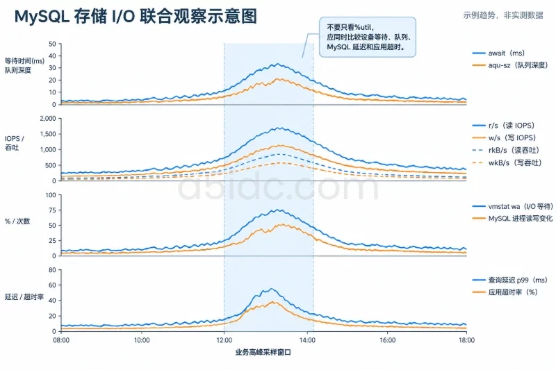 采集I/O、CPU和内存指标配图