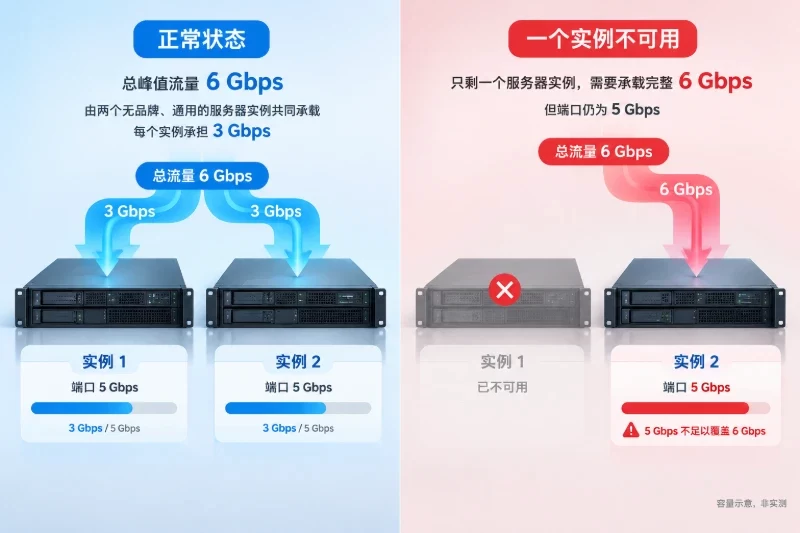 六、冗余容量不能只按正常峰值计算配图