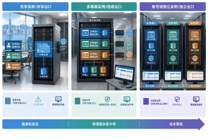 香港服务器的三种隔离方案取舍配图