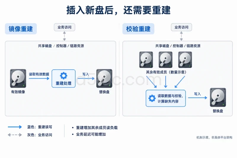 真正的机制:插入新盘只是开始,恢复冗余才是目标配图