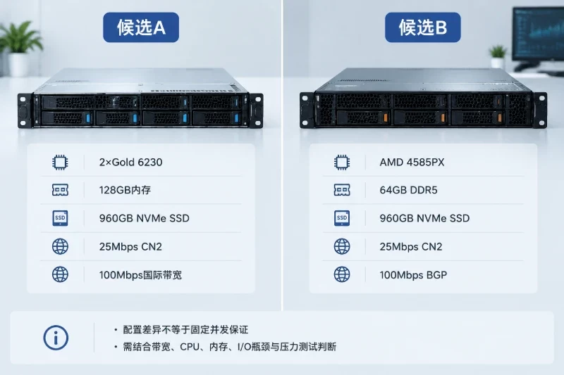 配置选择要与测出的瓶颈对应配图