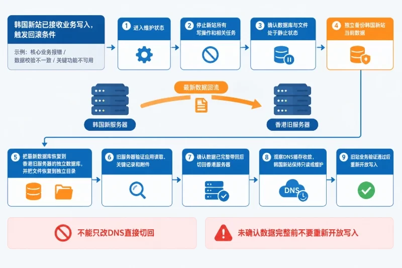 六、回滚方案与演练要求——新站开放写入后的安全回滚配图