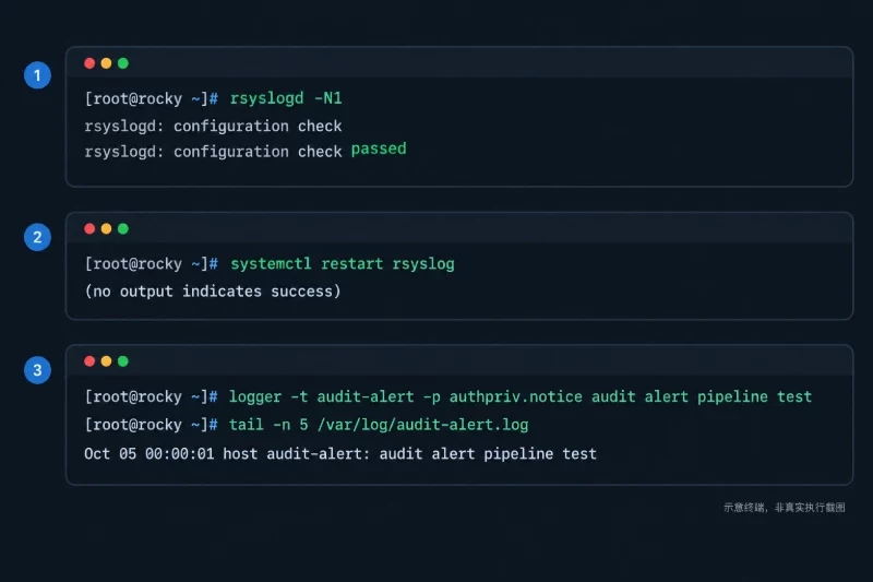 五、接入 rsyslog 与应用日志配图