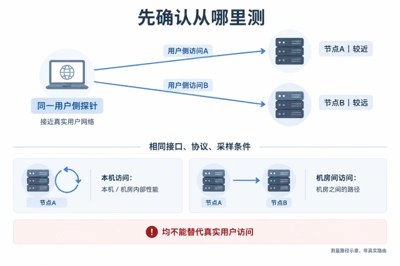 一、先明确这次测试要回答什么/首先区分用户侧测试和服务器侧测试配图