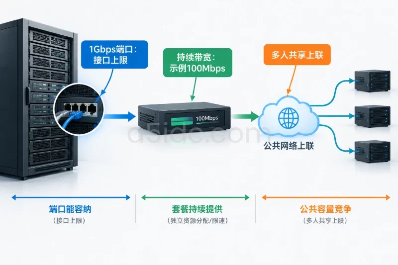 一、概念边界:带宽、端口和流量不是一回事配图